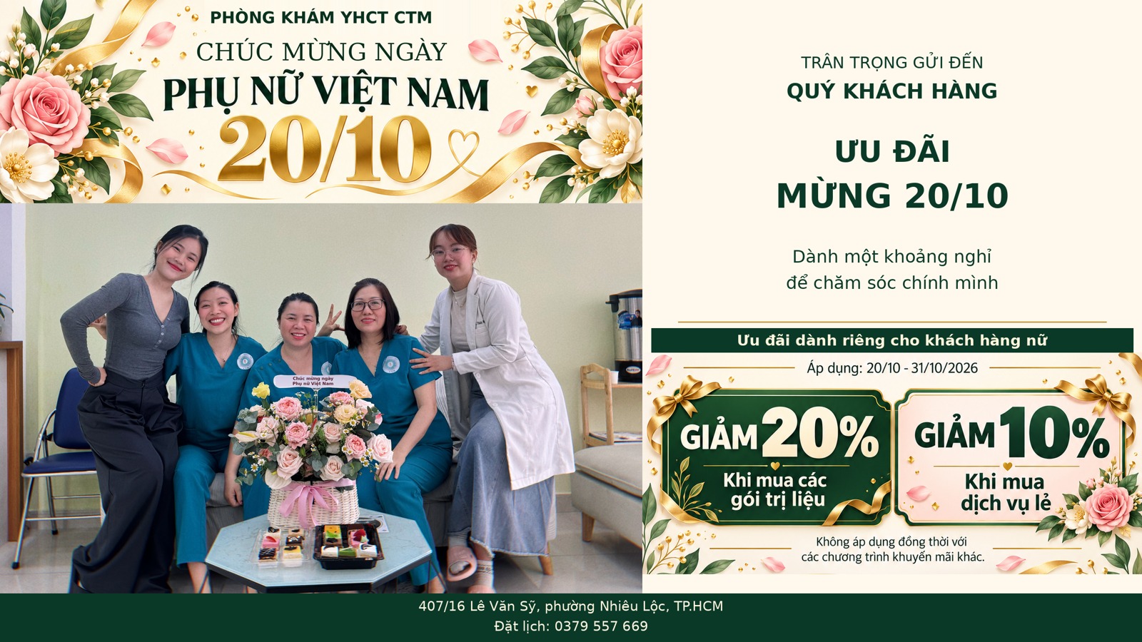 Banner Mừng 20/10: Dành một khoảng nghỉ cho chính mình